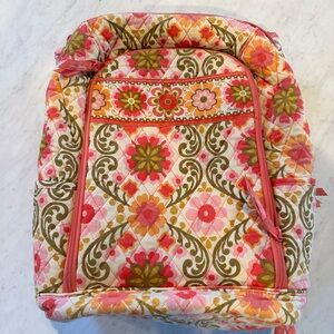 Vera Bradley Pink and Green Floral Backpack